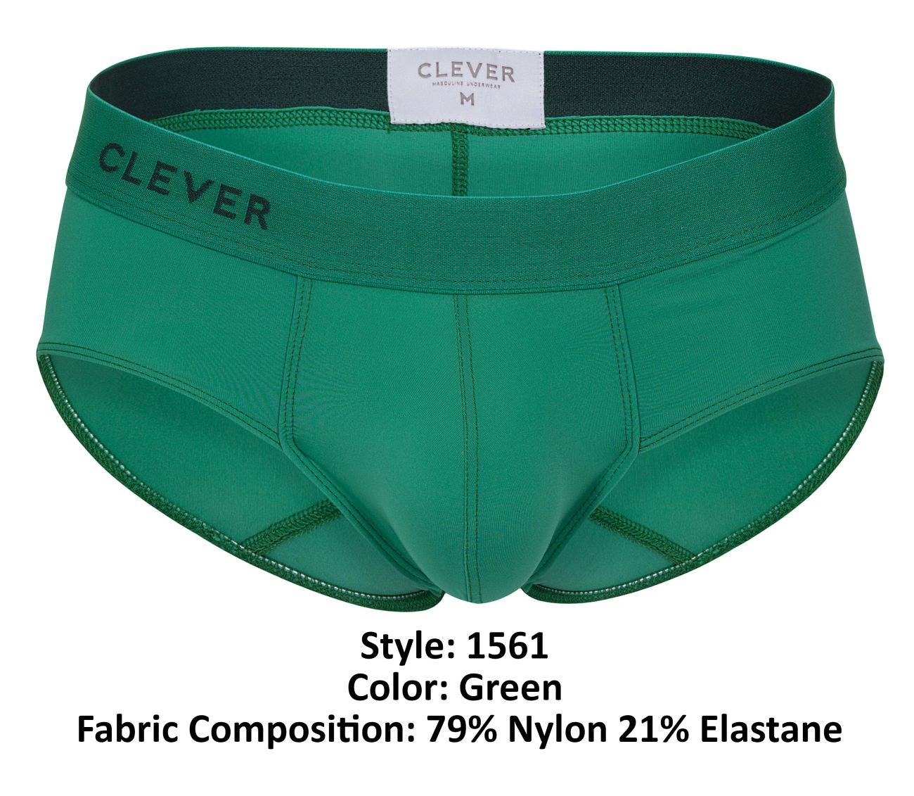 Clever 1561 Malba Briefs Color Green - DealByEthan.gay loves Clever