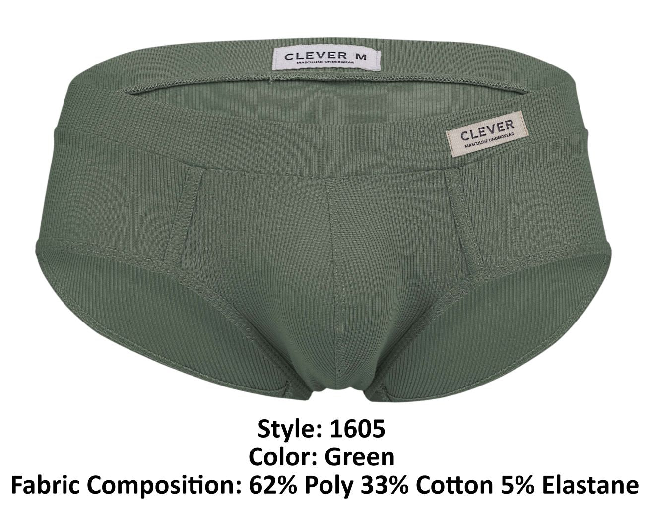Clever 1605 Spirit Briefs Color Green - DealByEthan.gay loves Clever