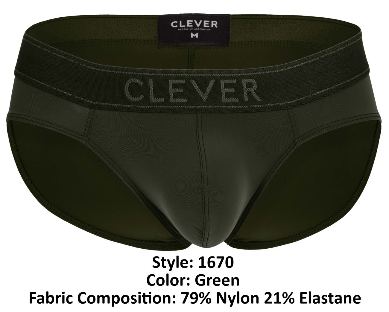 Clever 1670 Britanica Briefs Color Green - DealByEthan.gay loves Clever