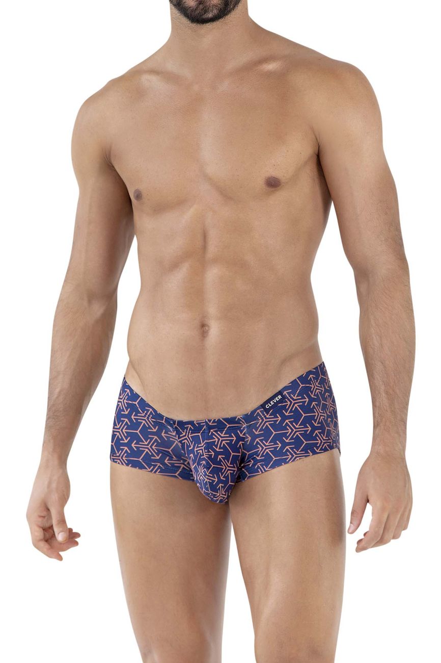 Clever 229933 3PK Australian Latin Trunks Color Beige-Blue-Dark Blue - DealByEthan.gay loves Clever