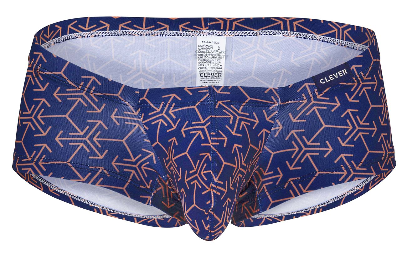 Clever 229933 3PK Australian Latin Trunks Color Beige-Blue-Dark Blue - DealByEthan.gay loves Clever