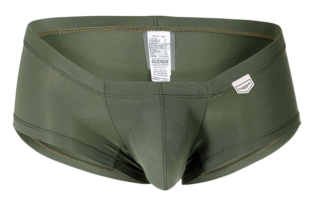 Clever 229934 3PK Australian Latin Trunks Color Olive Green-Dark Green-Green - DealByEthan.gay loves Clever