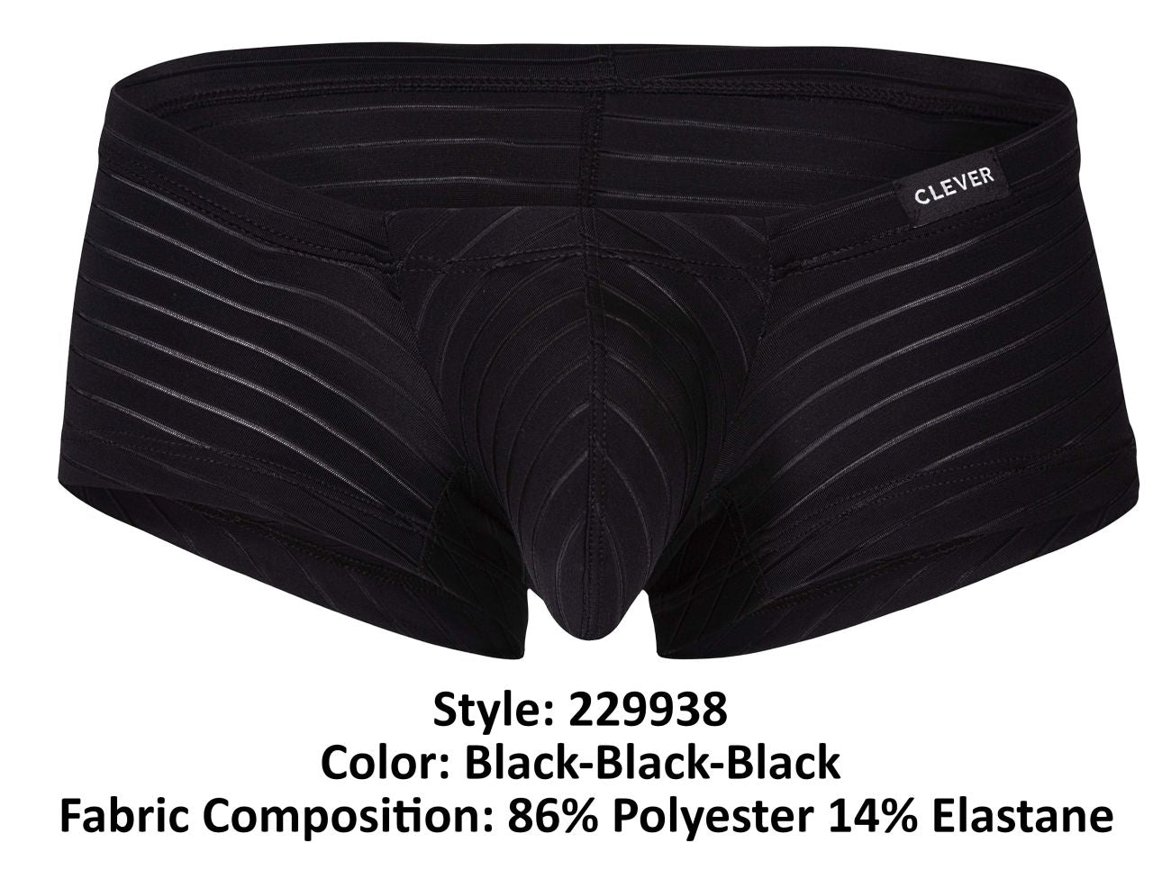 Clever 229938 3PK Australian Latin Trunks Trunks Color Black-Black-Black - DealByEthan.gay loves Clever