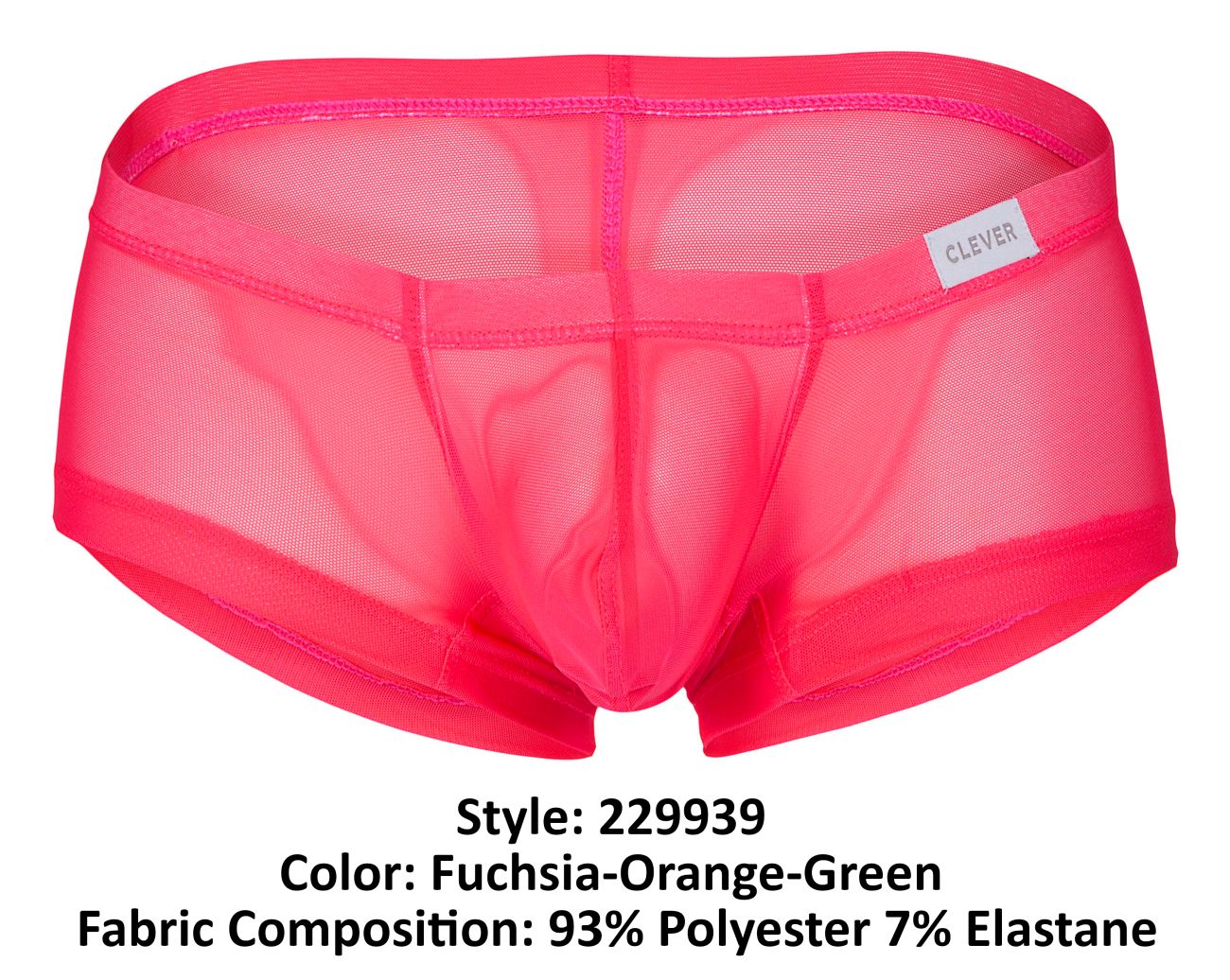 Clever 229939 3PK Australian Latin Trunks Trunks Color Fuchsia-Orange-Green - DealByEthan.gay loves Clever