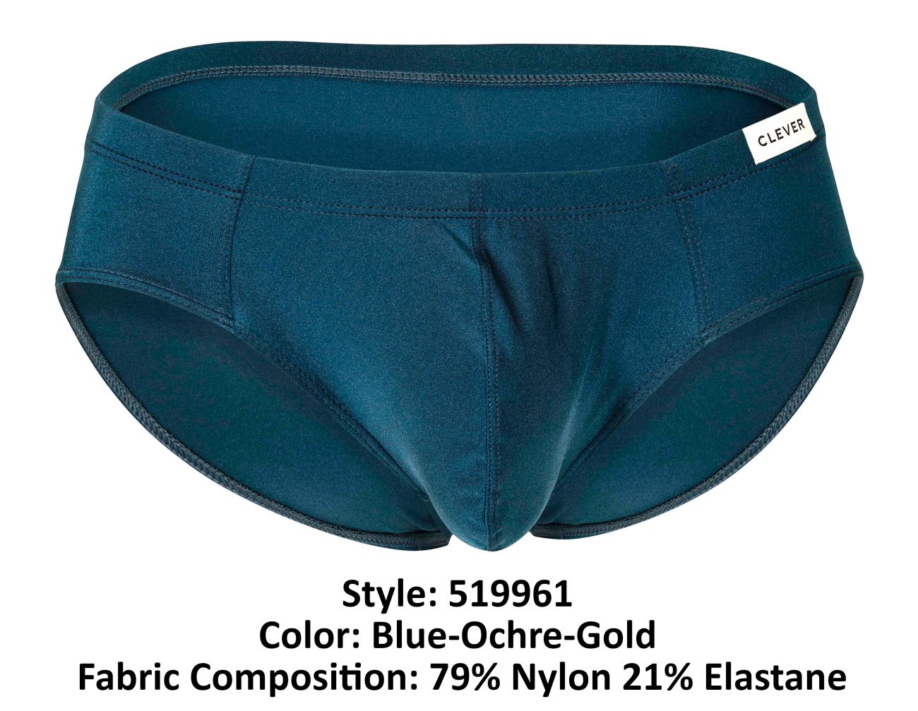 Clever 519961 3PK Australian Latin Briefs Briefs Color Blue-Ochre-Gold - DealByEthan.gay loves Clever