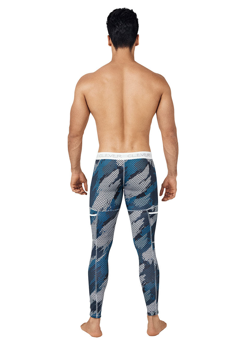 Clever Enigmatic Camo Leggings Tights Athletic Pants Dark Blue 0279 Size M - DealByEthan.gay loves Clever