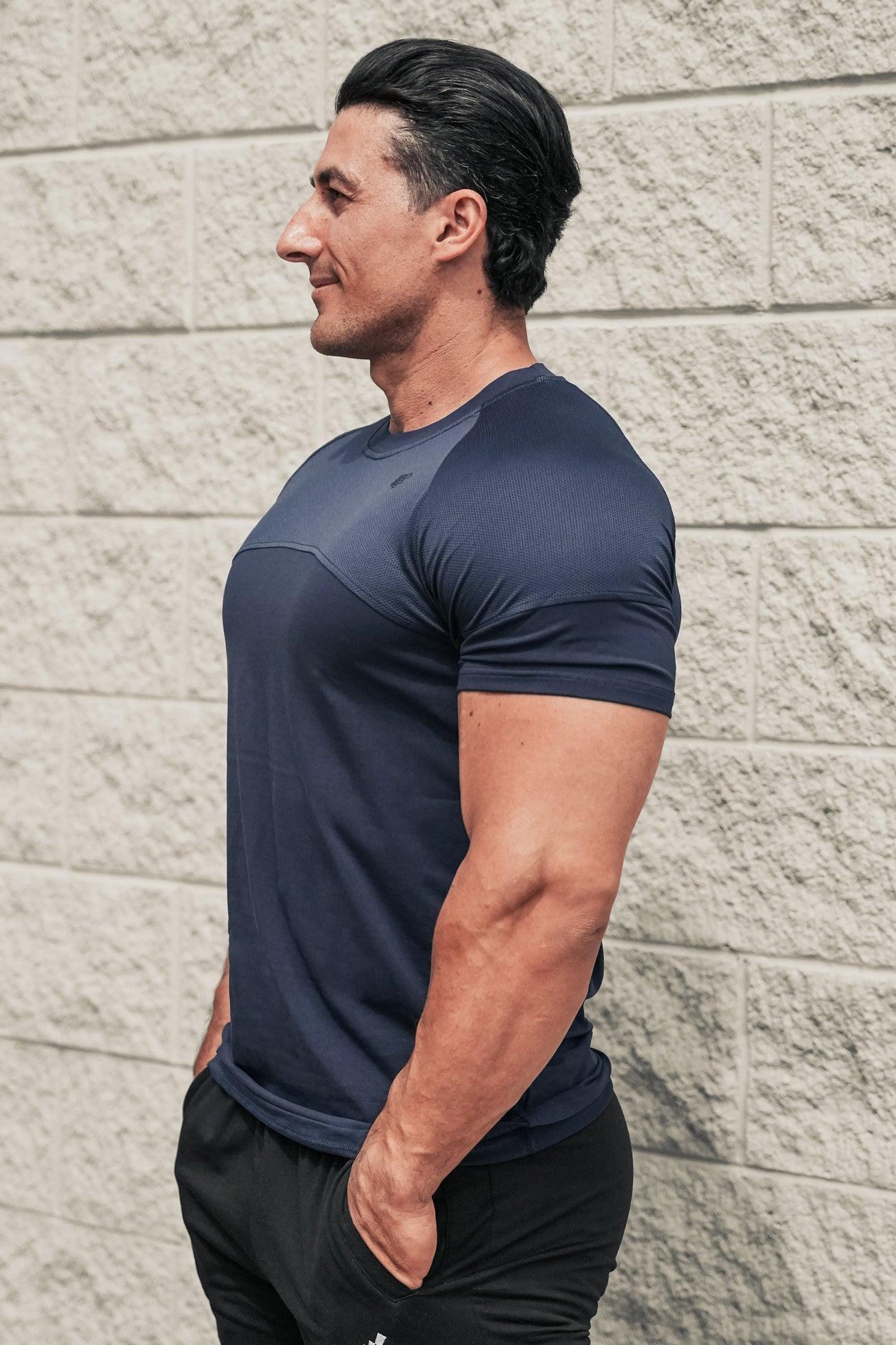 Jed North Core Mesh Workout T-Shirt 2.0 - Marineblau