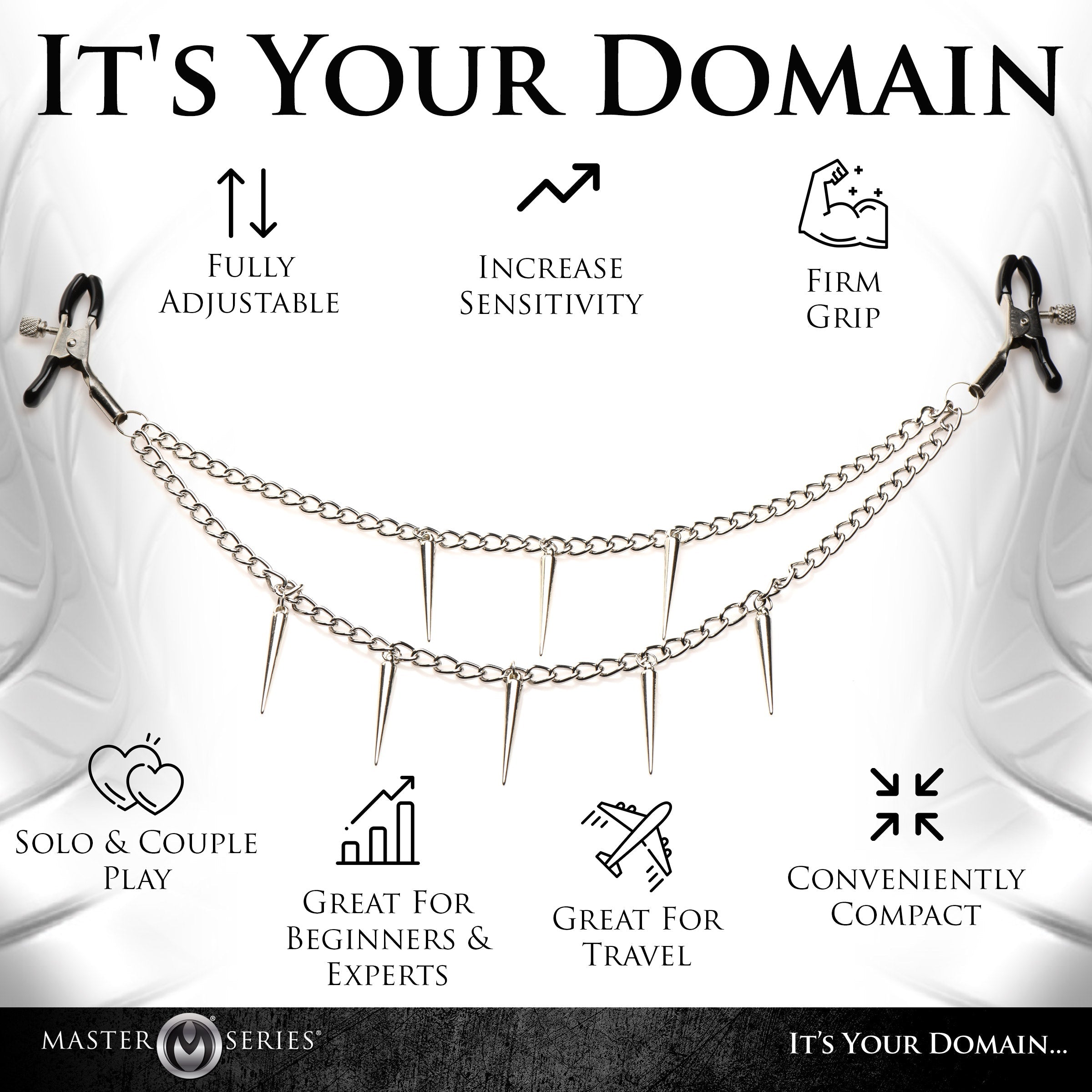 Daggers Double Chain Nipple Clamps - DealByEthan.gay loves Master Series