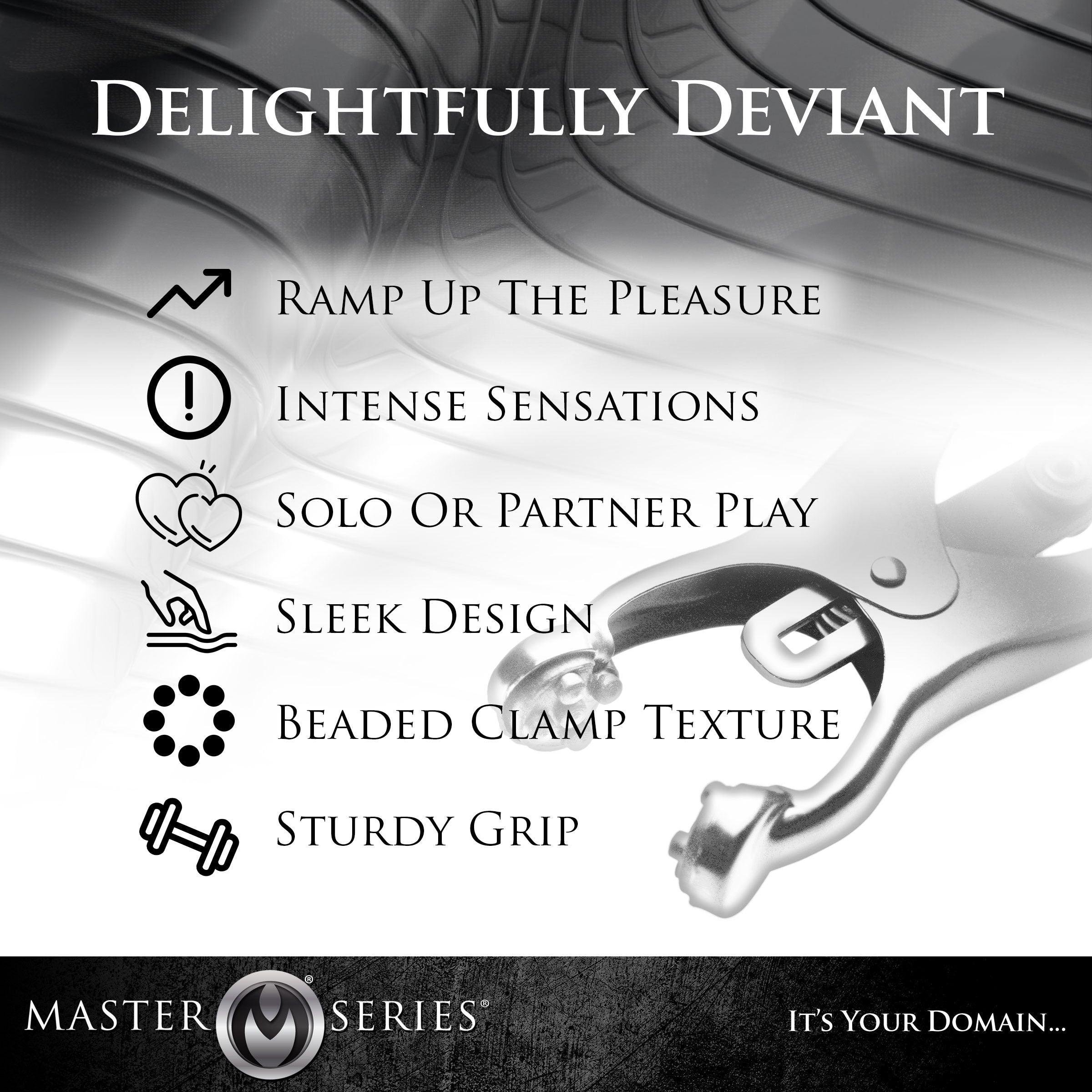 Deviant Monarch Weighted Nipple Clamps - DealByEthan.gay loves Master Series