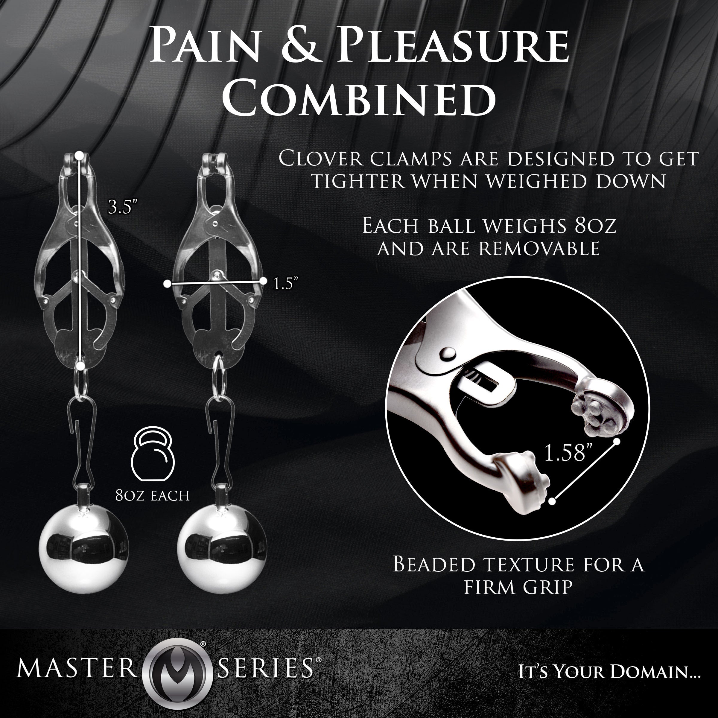Deviant Monarch Weighted Nipple Clamps - DealByEthan.gay loves Master Series