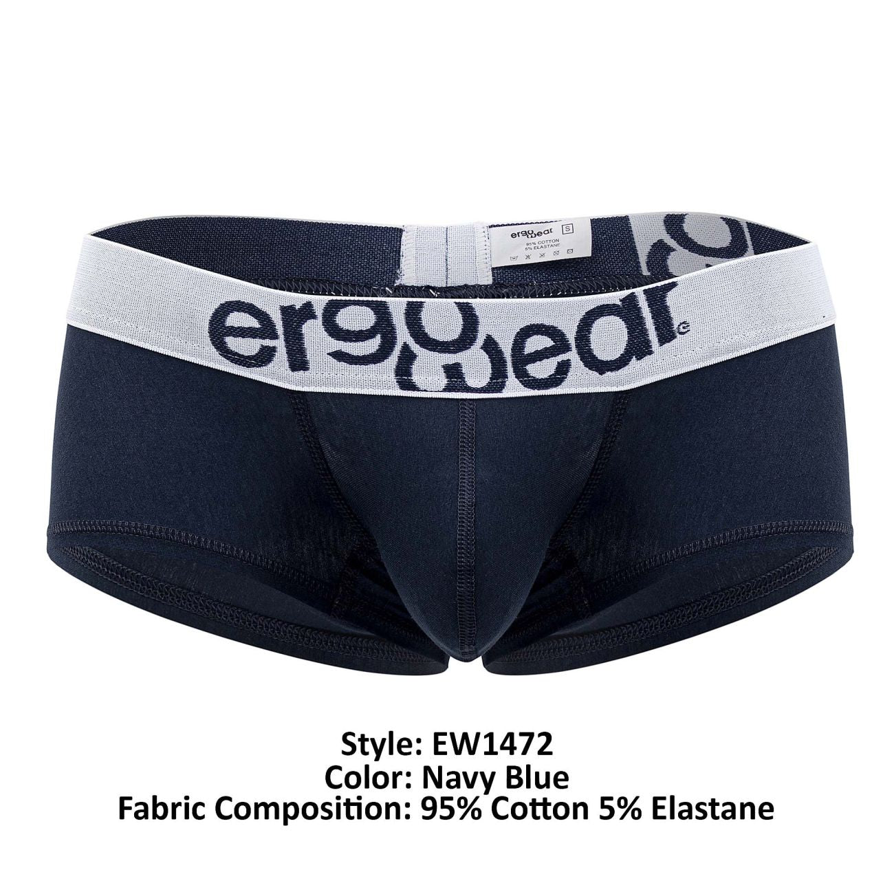 ErgoWear EW1472 MAX COTTON Trunks Color Navy Blue - DealByEthan.gay loves ErgoWear