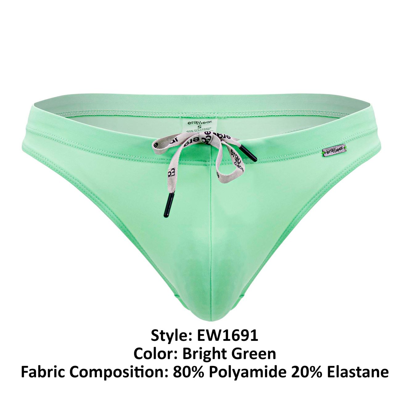 ErgoWear EW1691 X4D SW Swim Thongs Color Bright Green - DealByEthan.gay loves ErgoWear