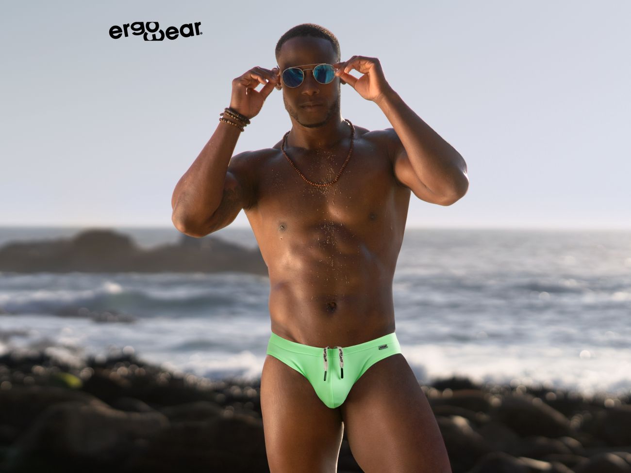 ErgoWear EW1691 X4D SW Swim Thongs Color Bright Green - DealByEthan.gay loves ErgoWear