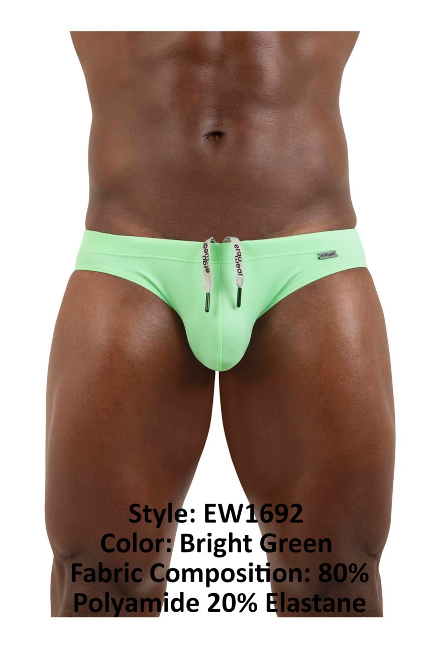 ErgoWear EW1692 X4D SW Swim Briefs Color Bright Green - DealByEthan.gay loves ErgoWear