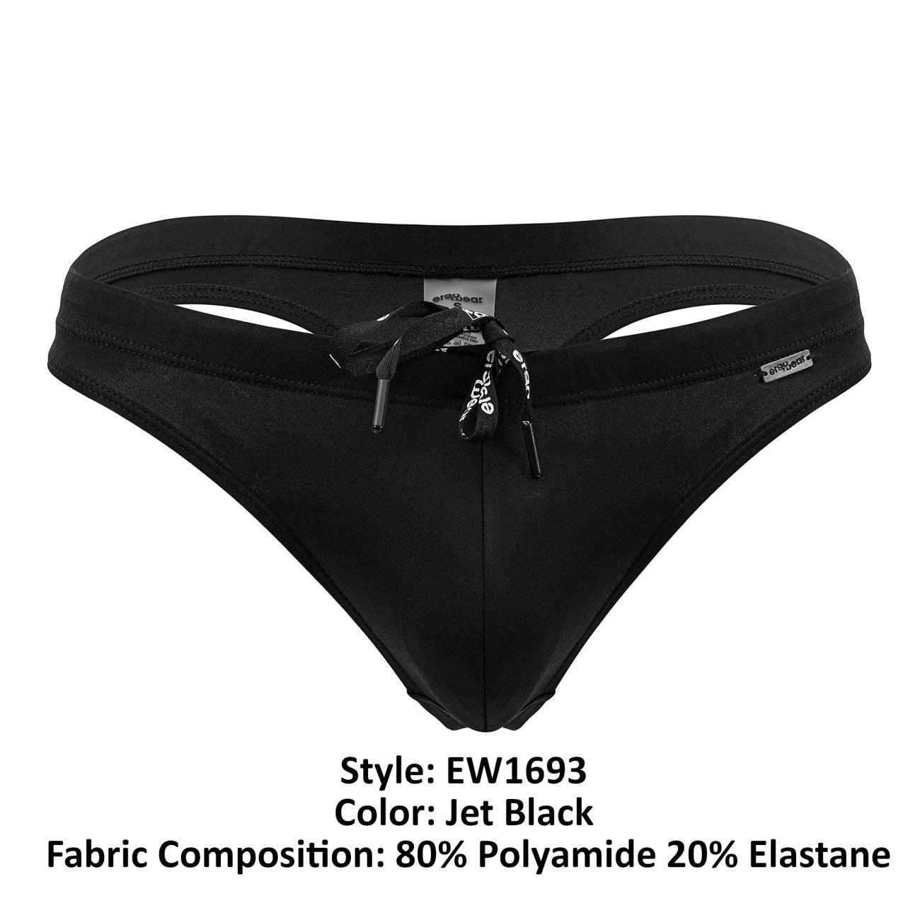 ErgoWear EW1693 X4D SW Swim Thongs Color Jet Black - DealByEthan.gay loves ErgoWear