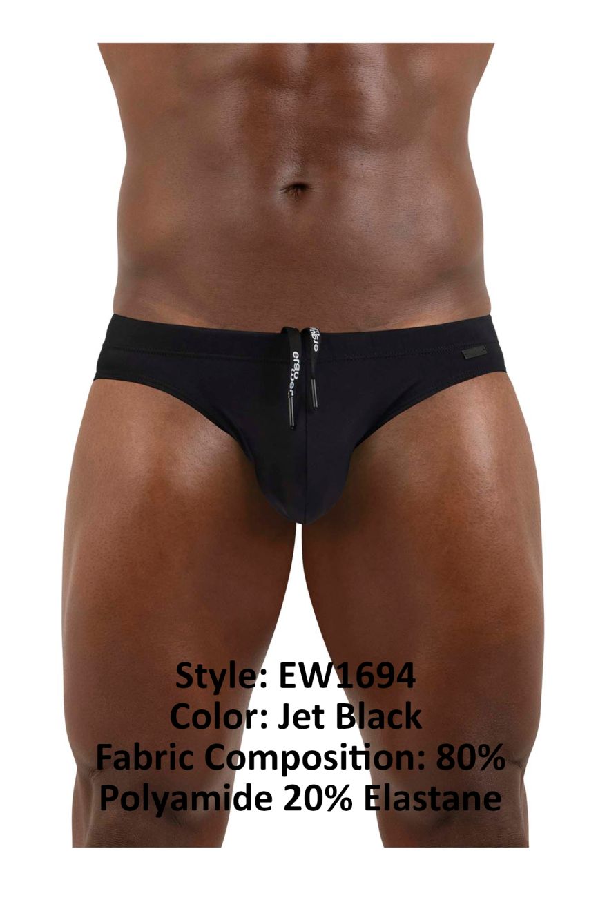ErgoWear EW1694 X4D SW Swim Briefs Color Jet Black - DealByEthan.gay loves ErgoWear