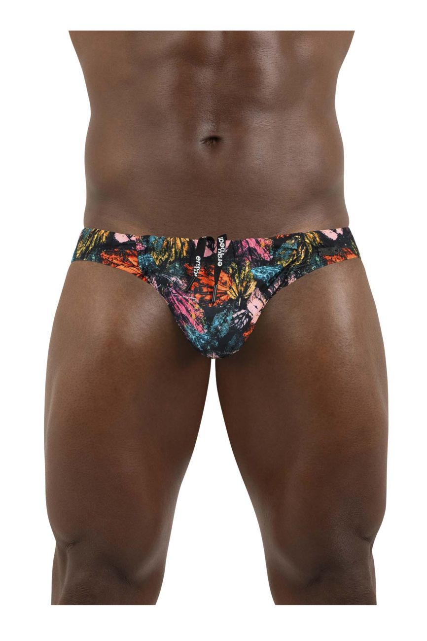 ErgoWear EW1695 FEEL SW Swim Briefs Color Pink Leaves - DealByEthan.gay loves ErgoWear