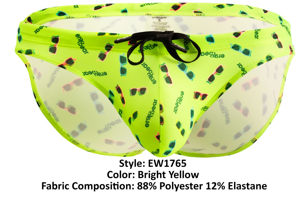 ErgoWear EW1765 X4D SW Swim Briefs Color Bright Yellow - DealByEthan.gay loves ErgoWear