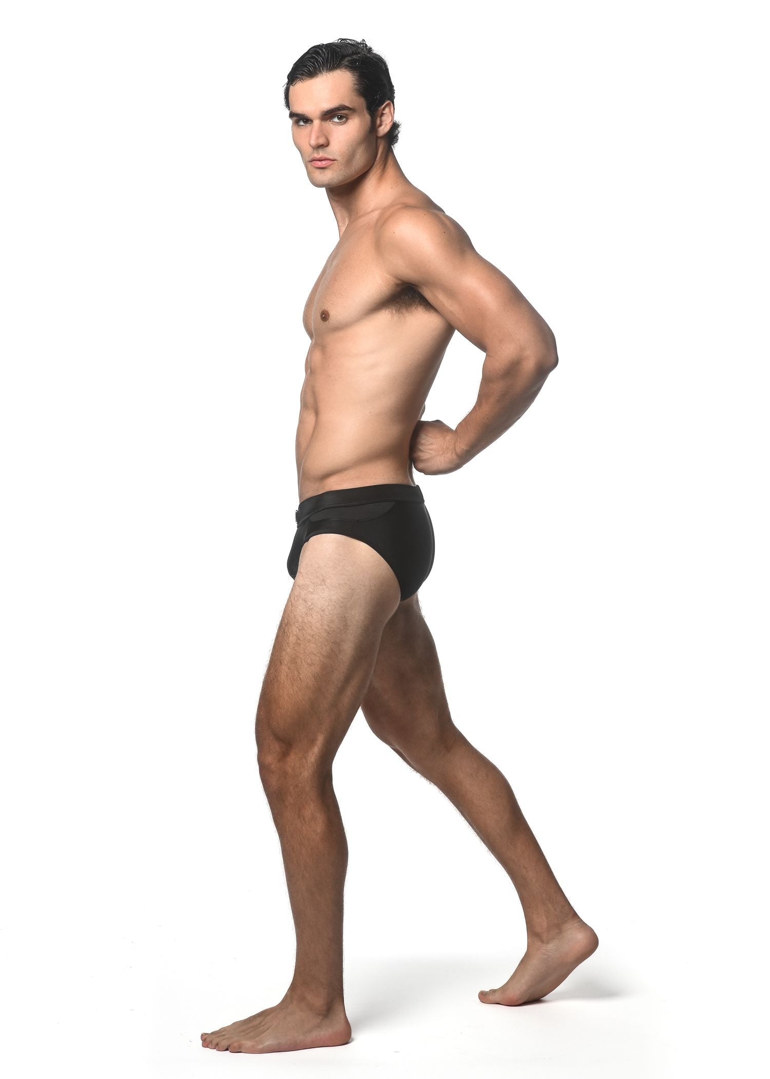 FRONT BUCKLE AND SIDE MESH PANEL SWIM BRIEFS - DealByEthan.gay loves ST33LE