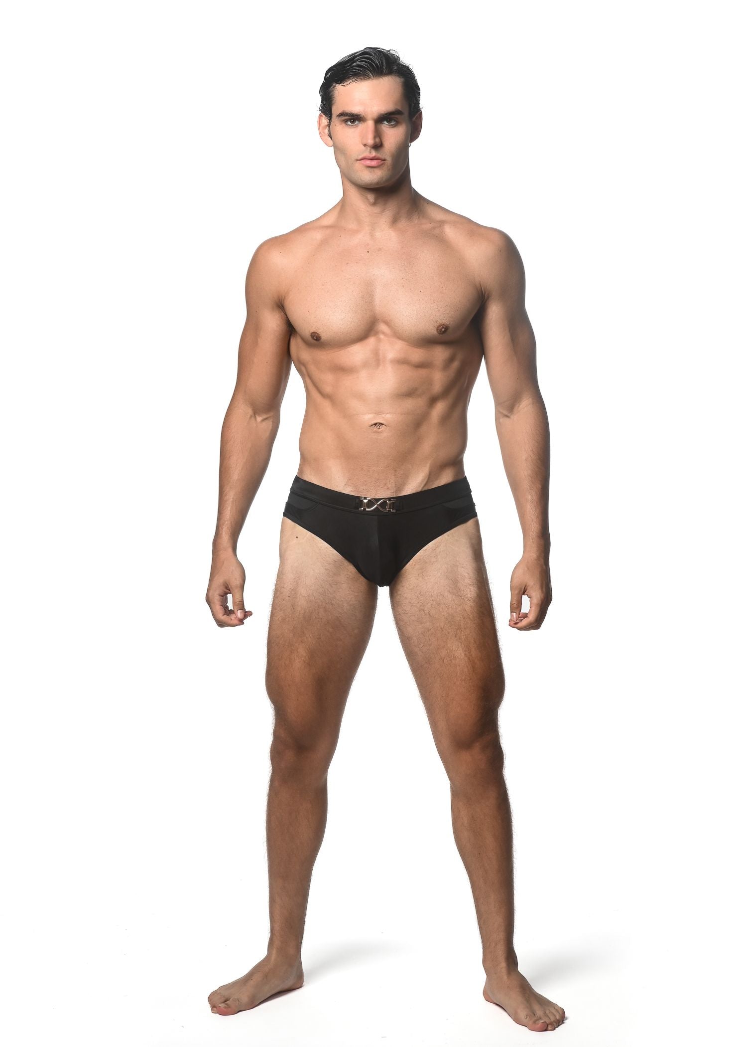 FRONT BUCKLE AND SIDE MESH PANEL SWIM BRIEFS - DealByEthan.gay loves ST33LE