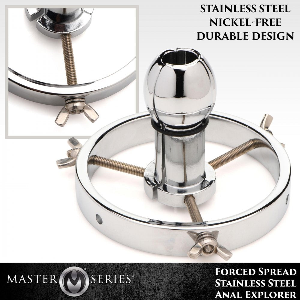 Forced Spread Stainless Steel Anal Explorer - DealByEthan.gay loves Master Series