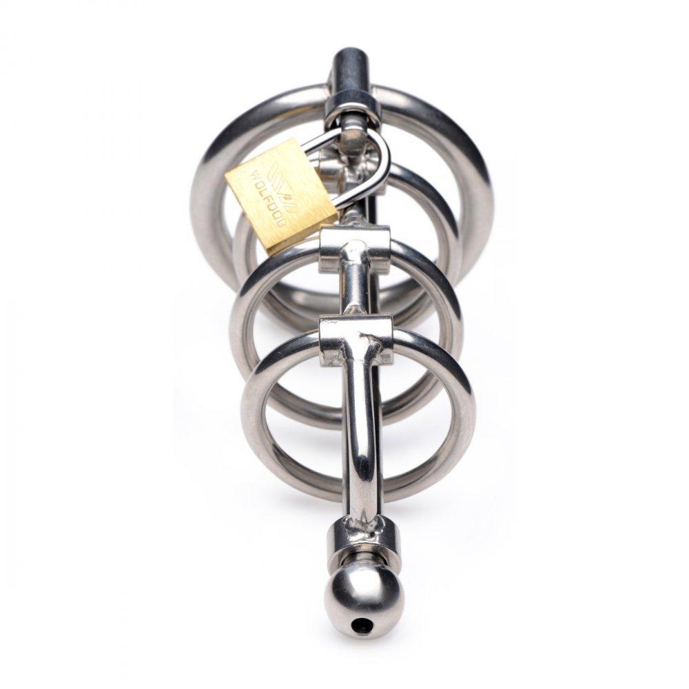 Gates of Hell Stainless Steel Adjustable Cum Through Sound Cage - DealByEthan.gay loves Master Series