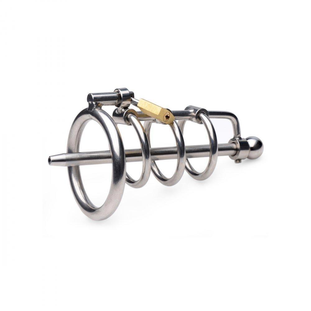 Gates of Hell Stainless Steel Adjustable Cum Through Sound Cage - DealByEthan.gay loves Master Series