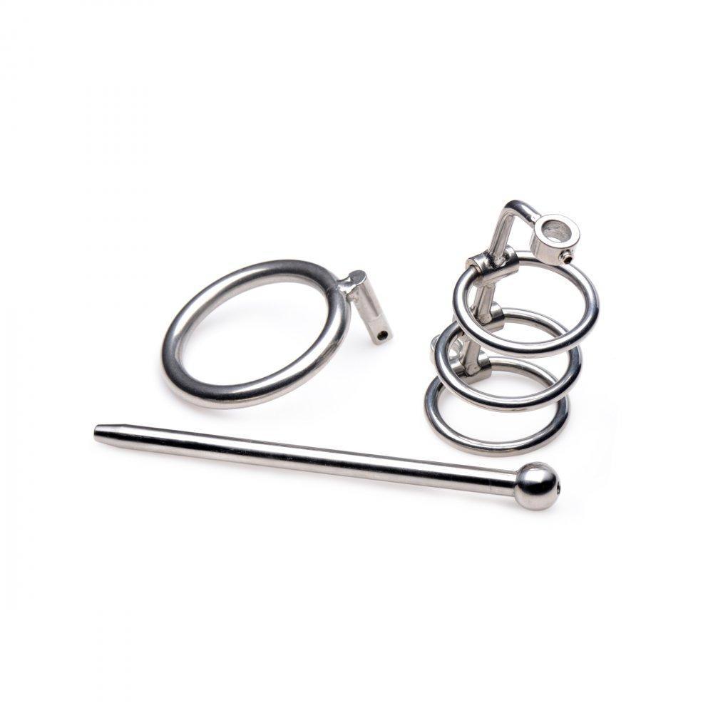 Gates of Hell Stainless Steel Adjustable Cum Through Sound Cage - DealByEthan.gay loves Master Series