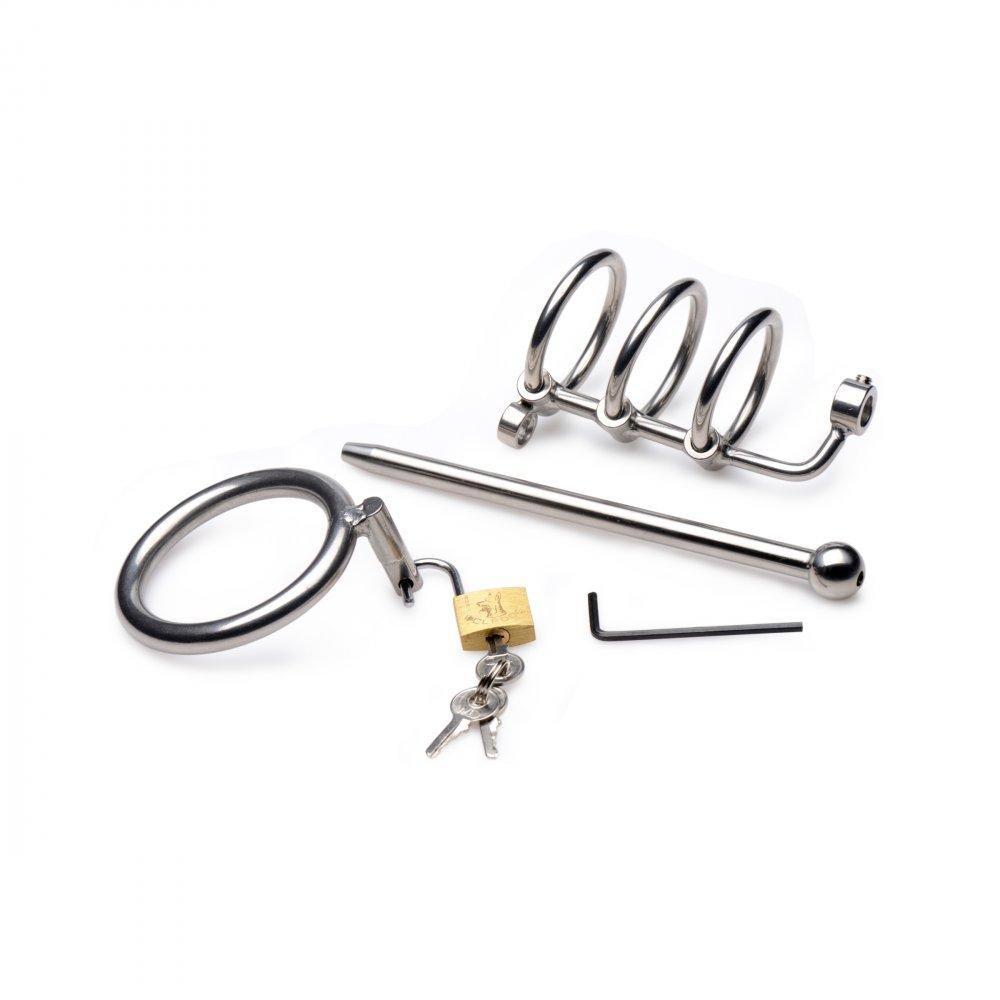 Gates of Hell Stainless Steel Adjustable Cum Through Sound Cage - DealByEthan.gay loves Master Series