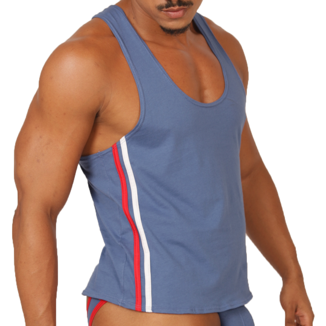 Gigo Garoto Blue Tank - DealByEthan.gay loves Gigo Underwear