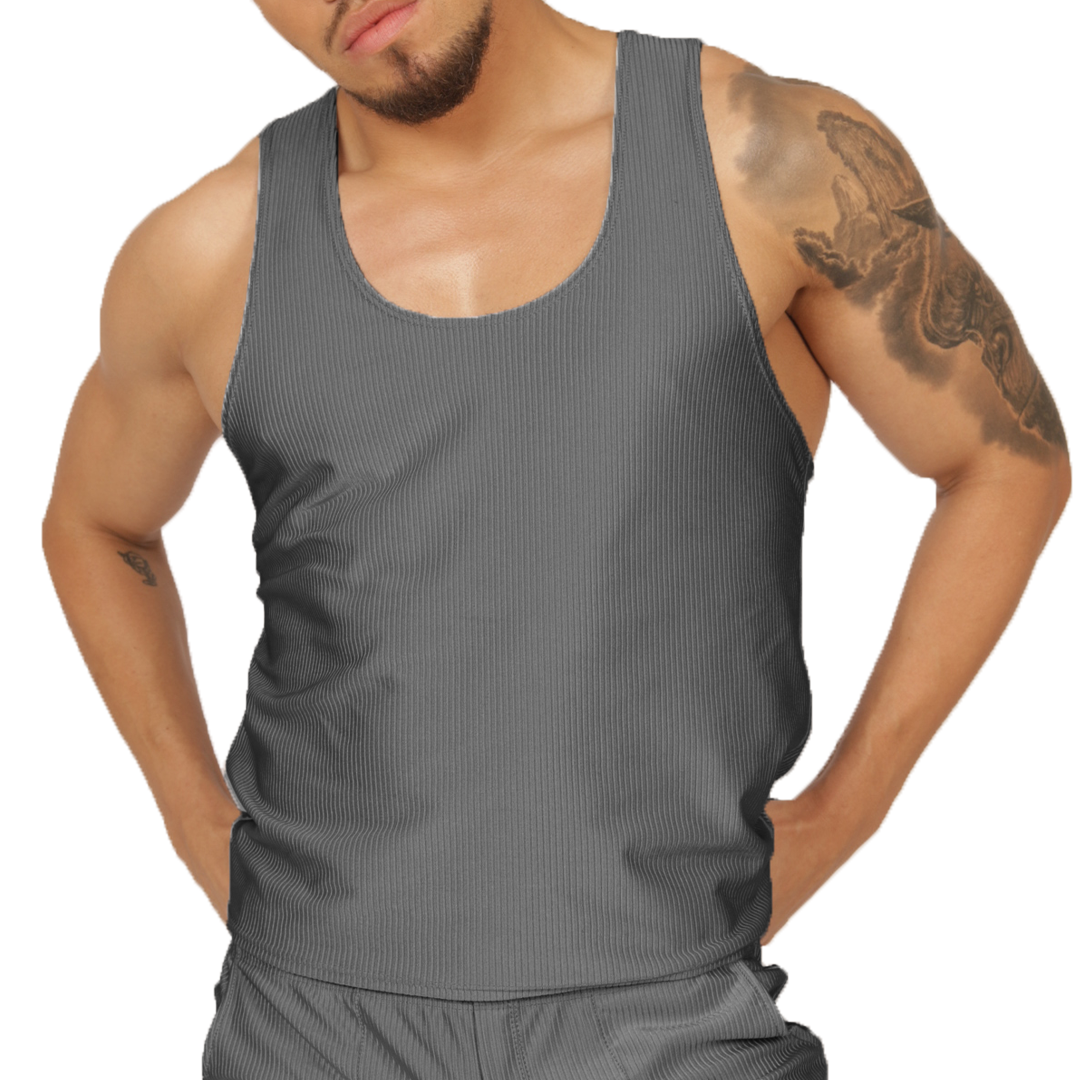Gigo Glow Gray Tank - DealByEthan.gay loves Gigo Underwear