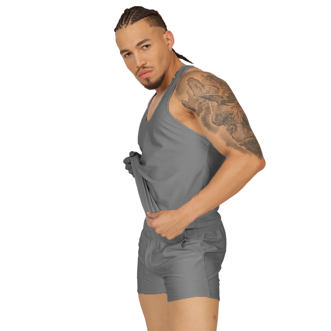 Gigo Glow Gray Tank - DealByEthan.gay loves Gigo Underwear