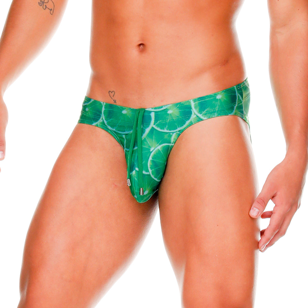 LEMONS SWIM BRIEF - Men's printed swimsuit thong