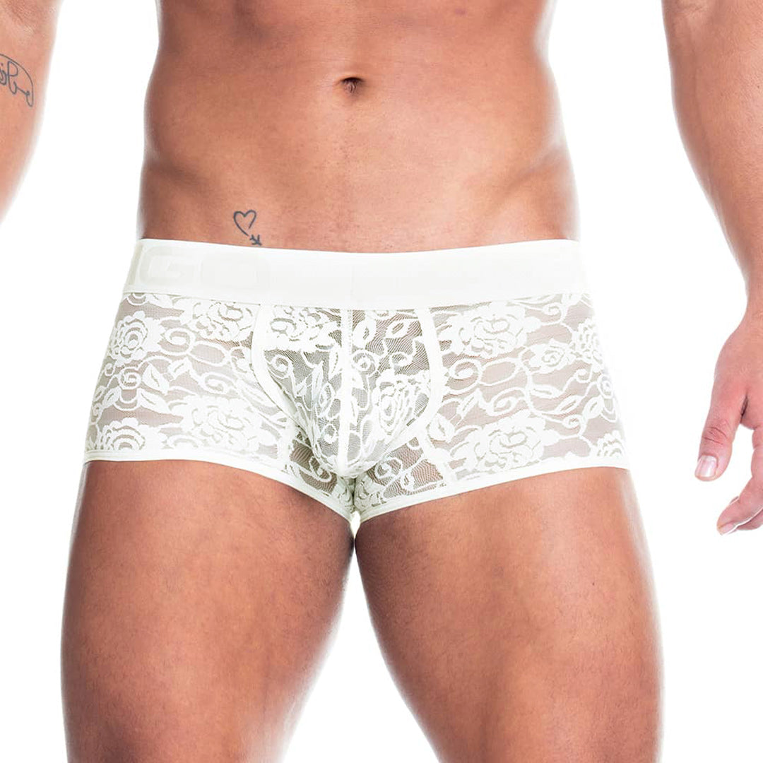REDEMOTION BEIGE TRUNK - Sexy beige lace trunk for men