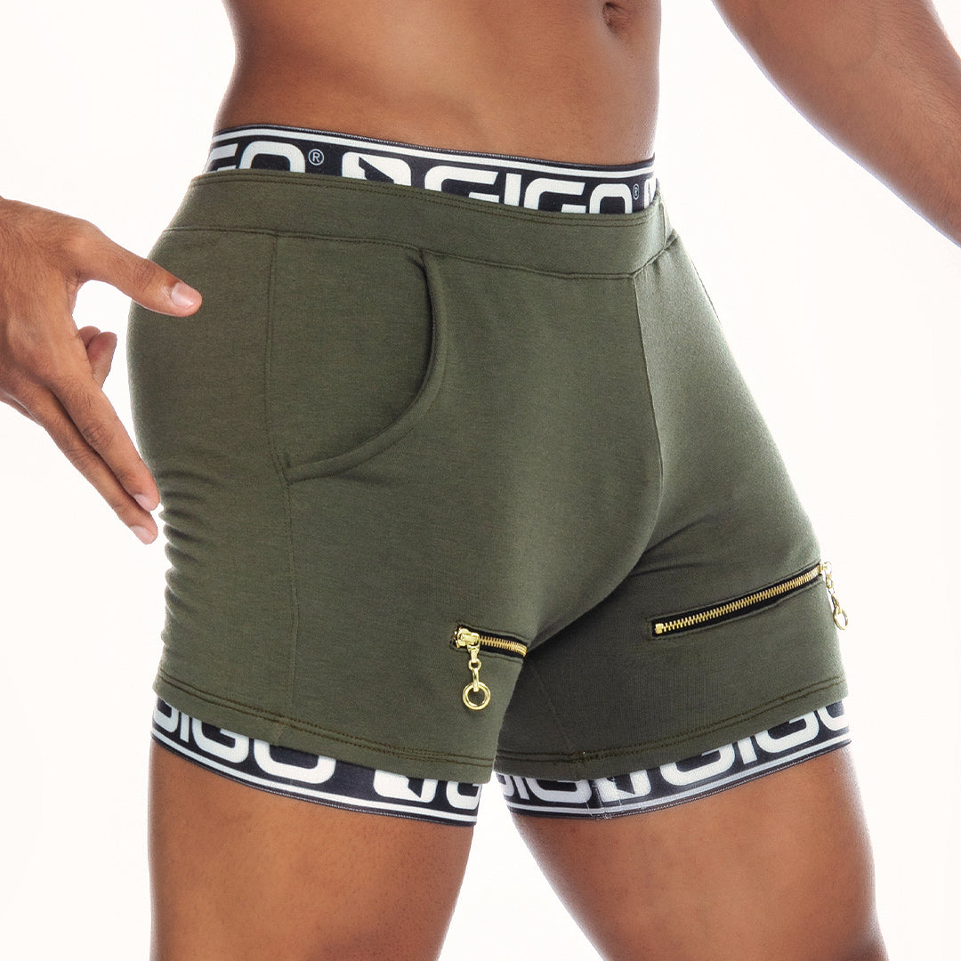 TROPIXX GREEN SHORT - Men's military green shorts