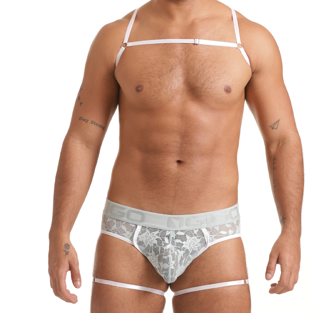 Gigo Vibrant Blue Brief Jockstrap Harness - DealByEthan.gay loves Gigo Underwear