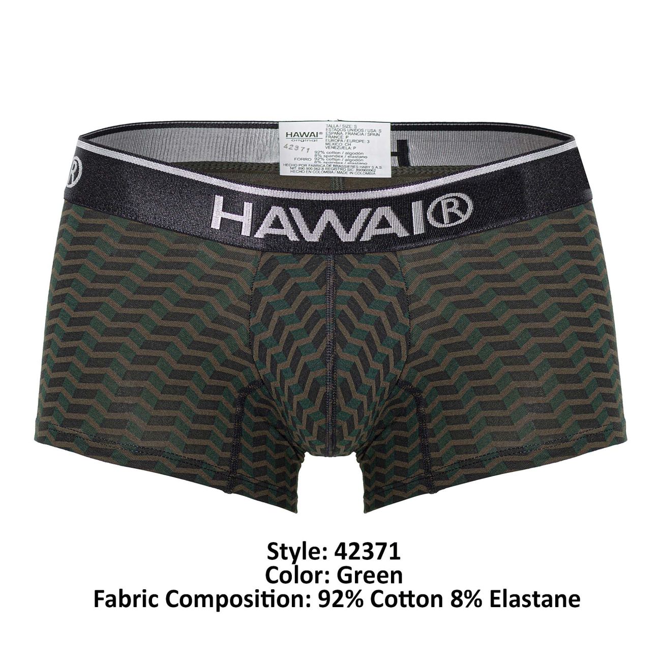 HAWAI 42371 Printed Trunks Color Green - DealByEthan.gay loves HAWAI