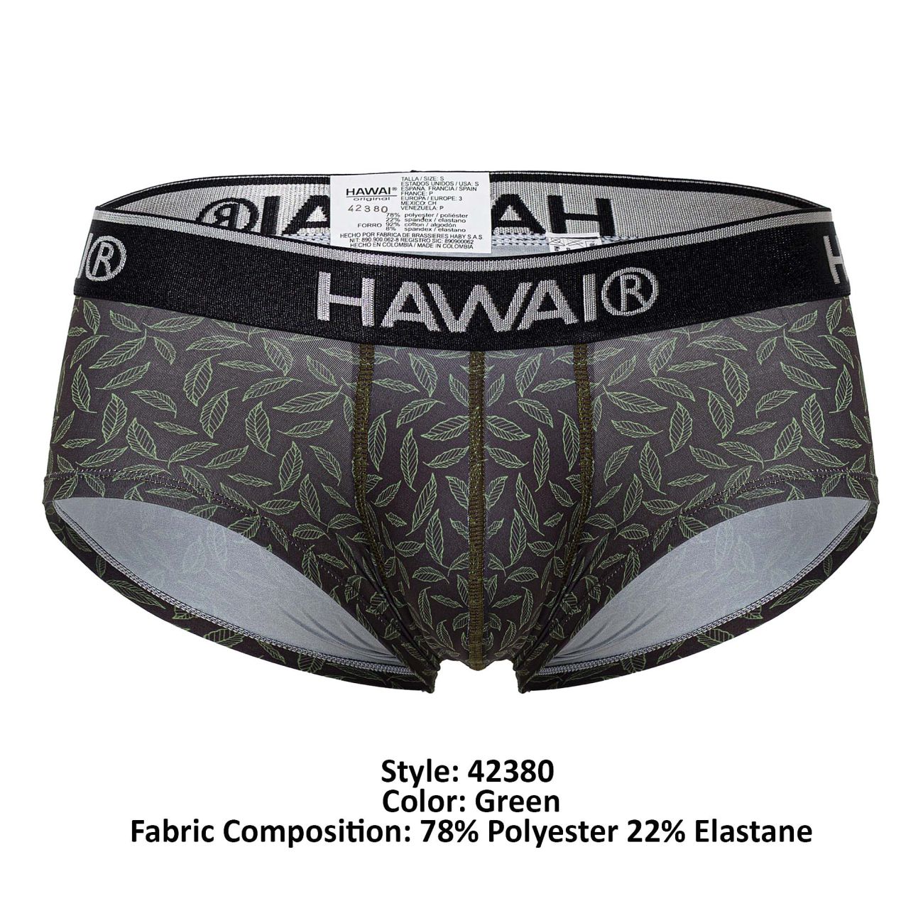 HAWAI 42380 Printed Briefs Color Green - DealByEthan.gay loves HAWAI