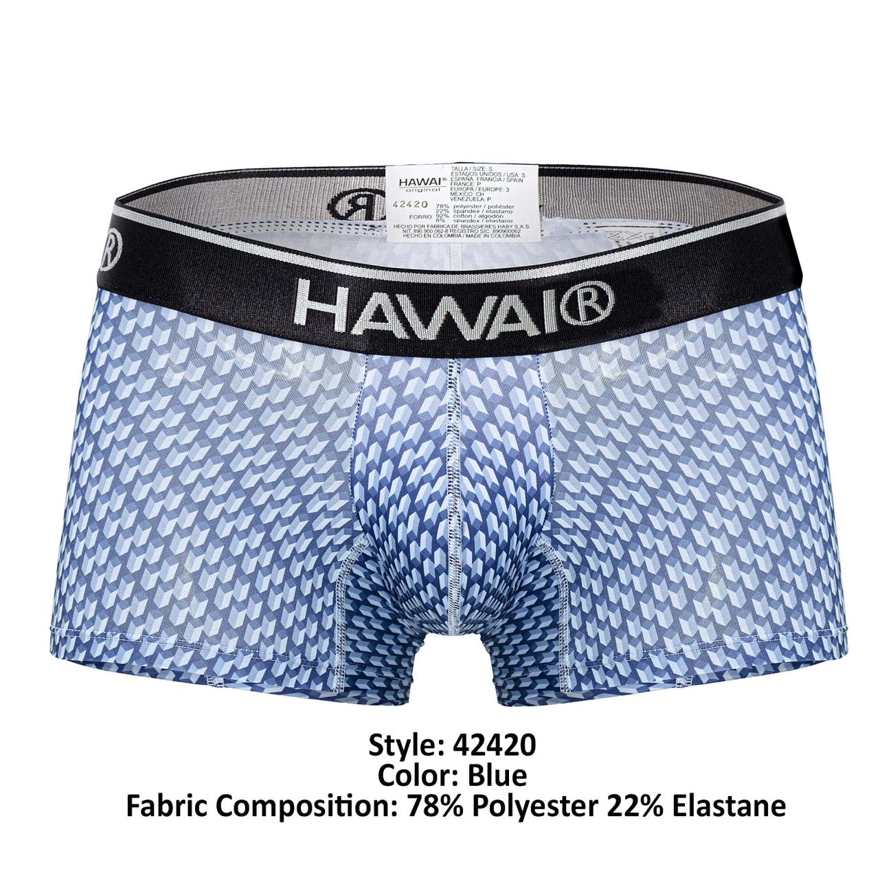 HAWAI 42420 Printed Trunks Color Blue - DealByEthan.gay loves HAWAI