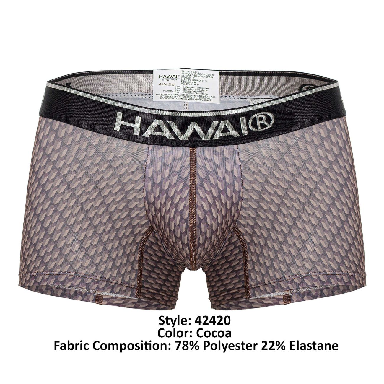 HAWAI 42420 Printed Trunks Color Cocoa - DealByEthan.gay loves HAWAI