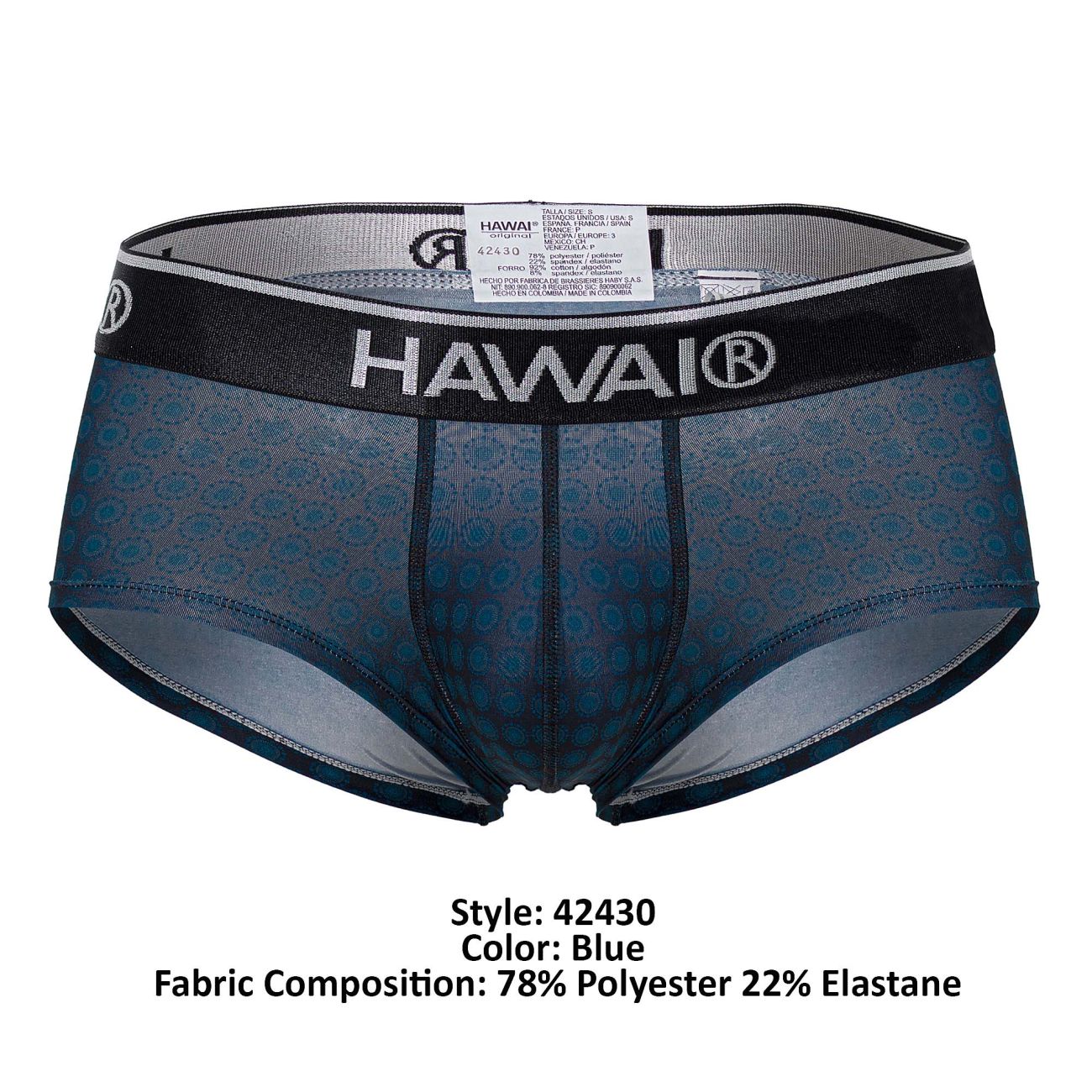 HAWAI 42430 Printed Briefs Color Blue - DealByEthan.gay loves HAWAI