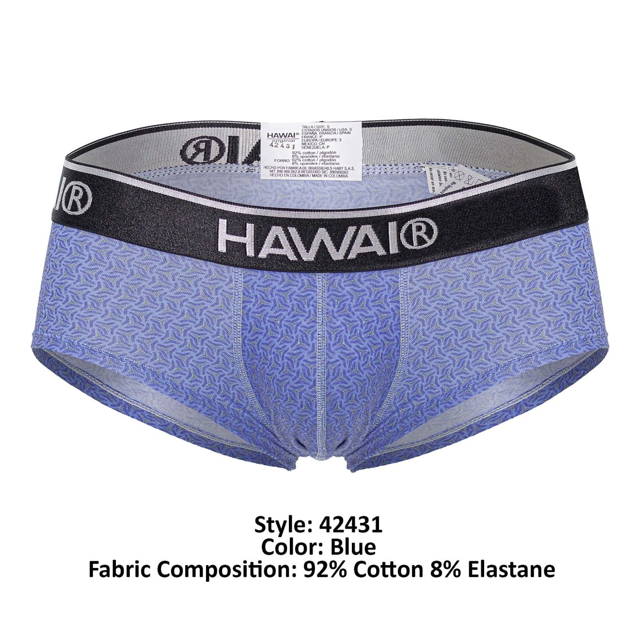 HAWAI 42431 Printed Briefs Color Blue - DealByEthan.gay loves HAWAI