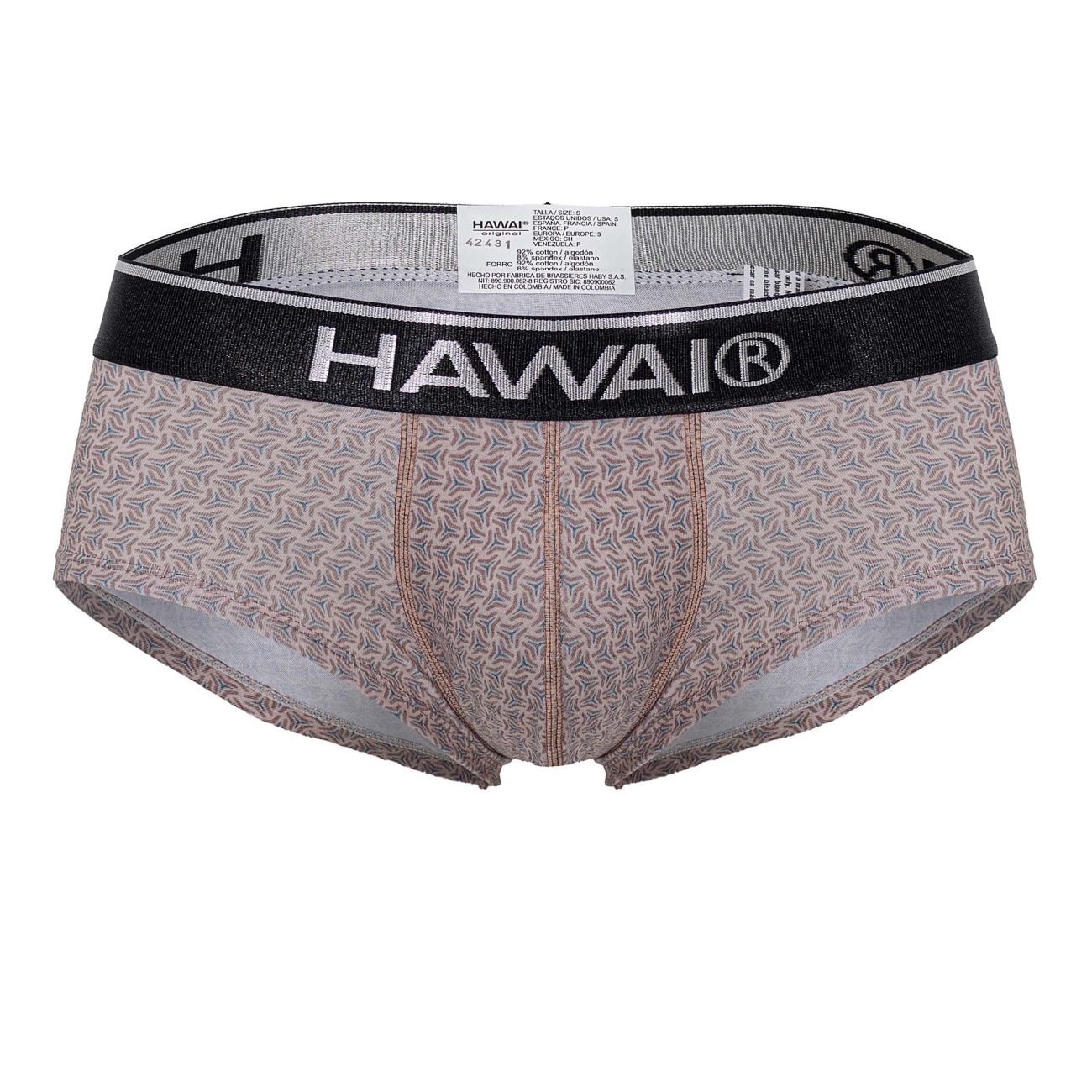 HAWAI 42431 Printed Briefs Color Cocoa - DealByEthan.gay loves HAWAI
