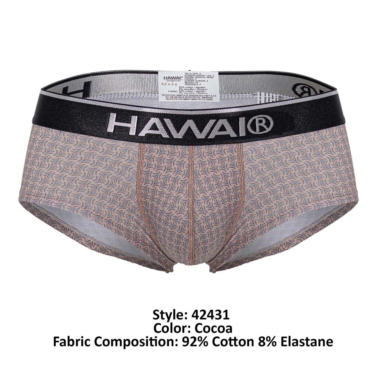 HAWAI 42431 Printed Briefs Color Cocoa - DealByEthan.gay loves HAWAI