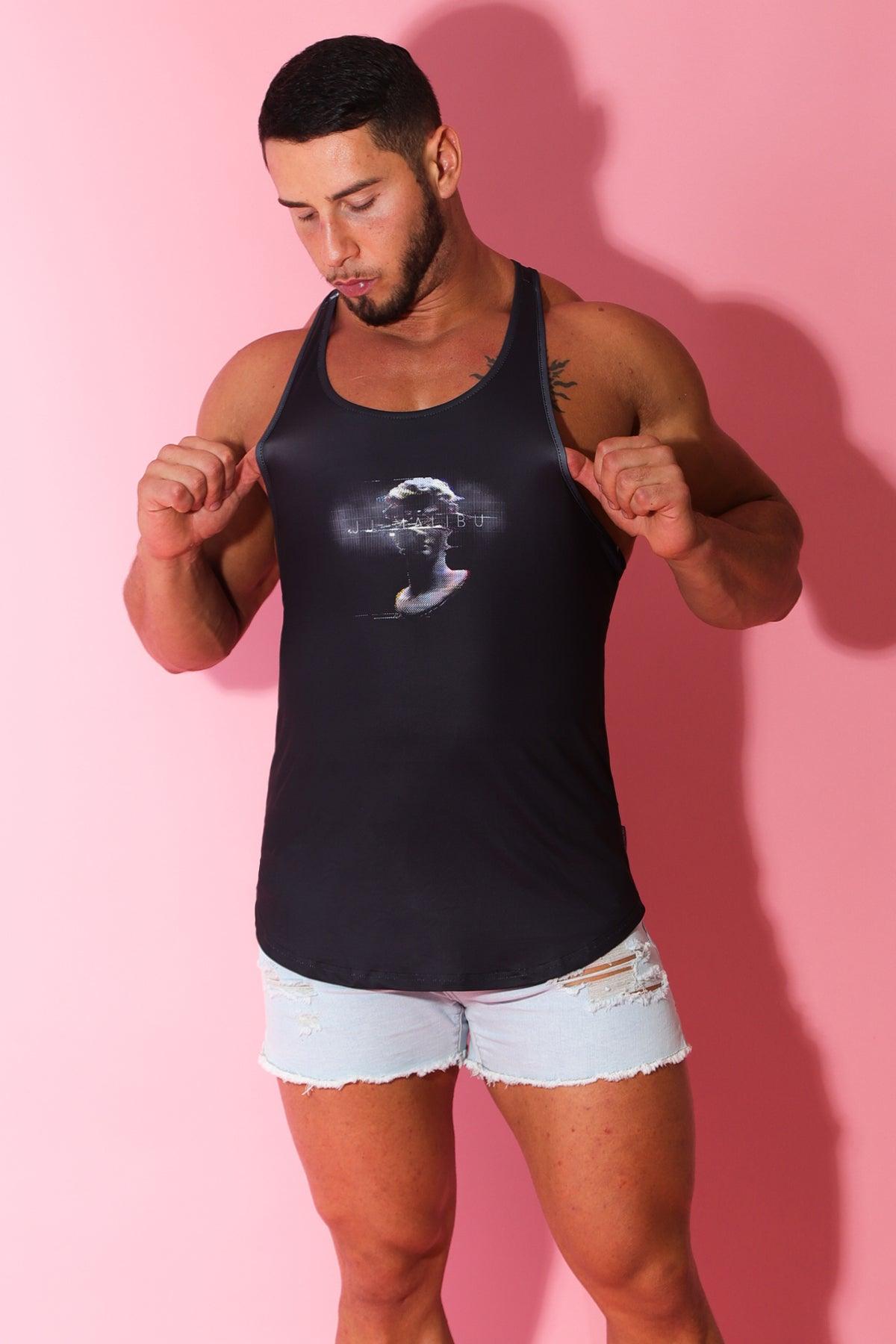 JJ Malibu Feel-Me Scoop Bottom Tank - Glitch - DealByEthan.gay loves JJ Malibu