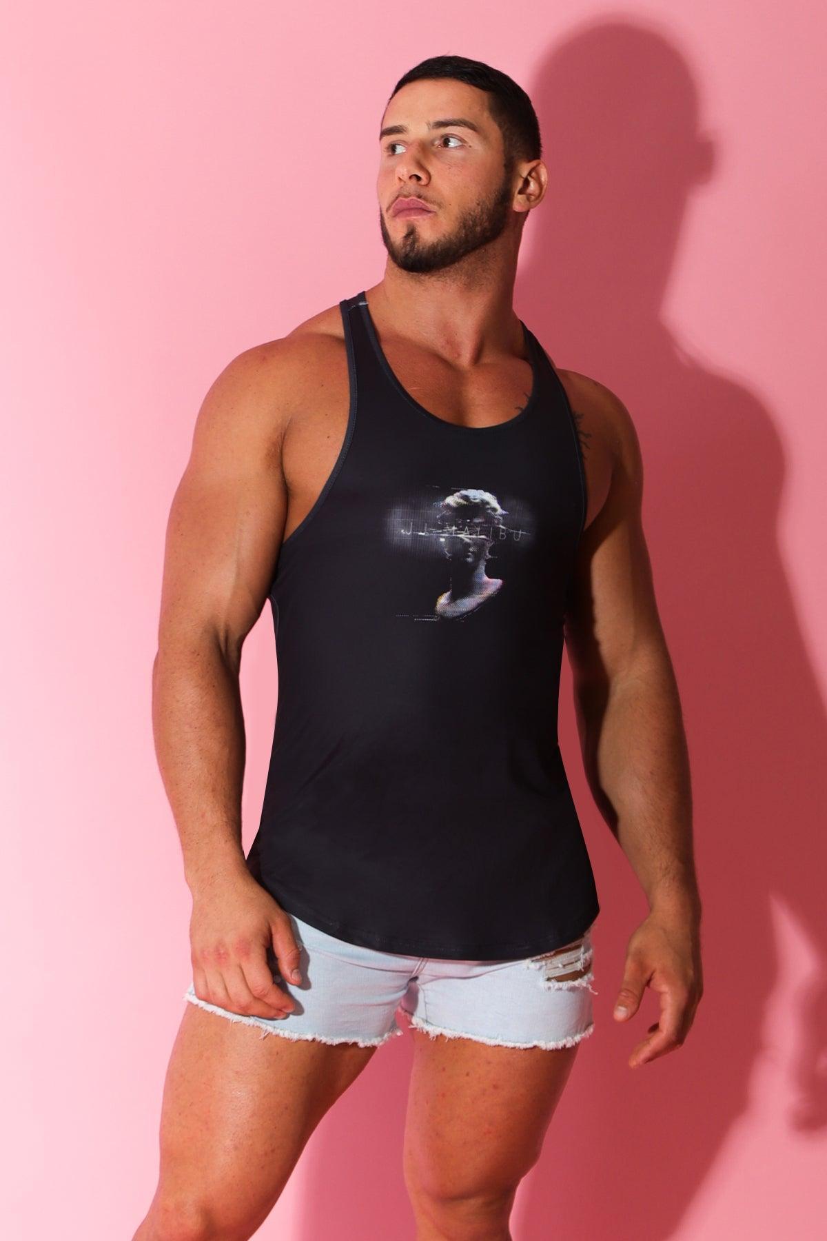 JJ Malibu Feel-Me Scoop Bottom Tank - Glitch - DealByEthan.gay loves JJ Malibu