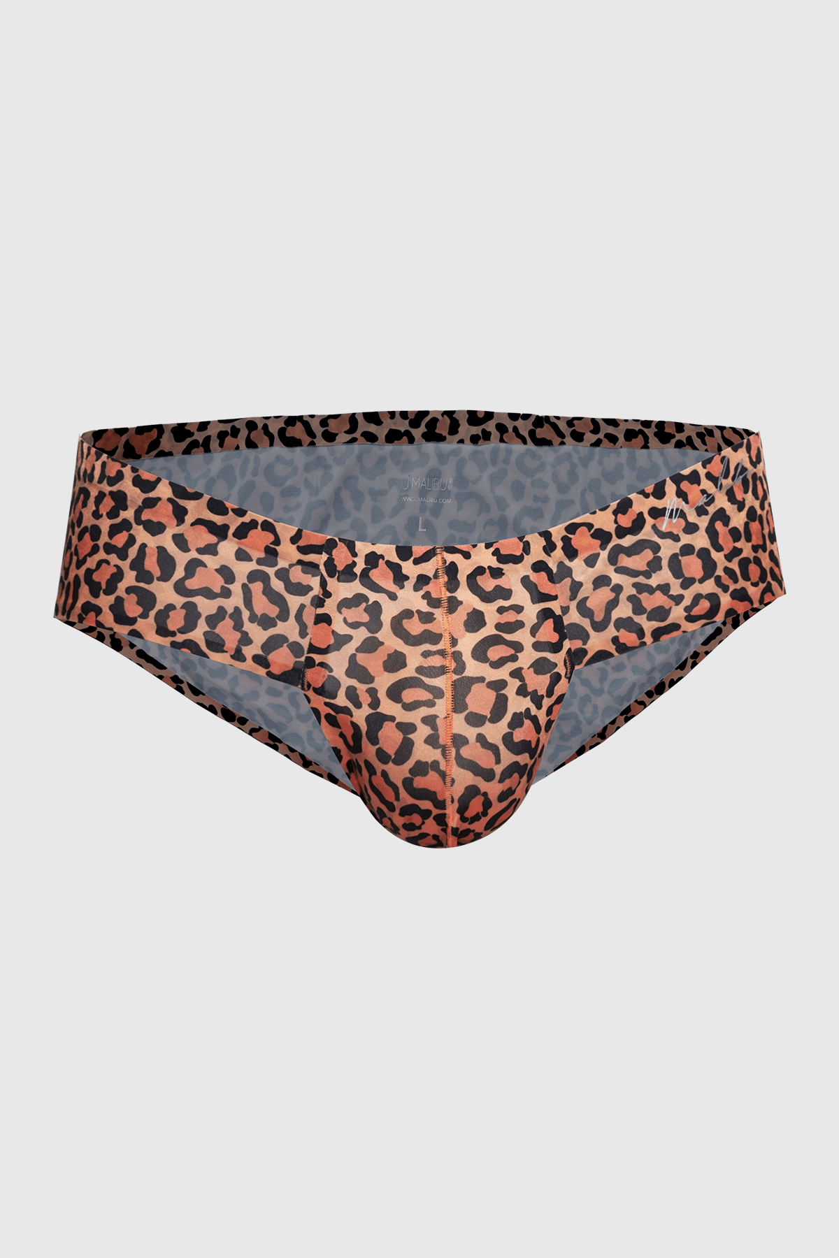 JJ Malibu Feelin' Sultry Seamless Briefs with Bulge Pouch - Leopard - DealByEthan.gay loves JJ Malibu