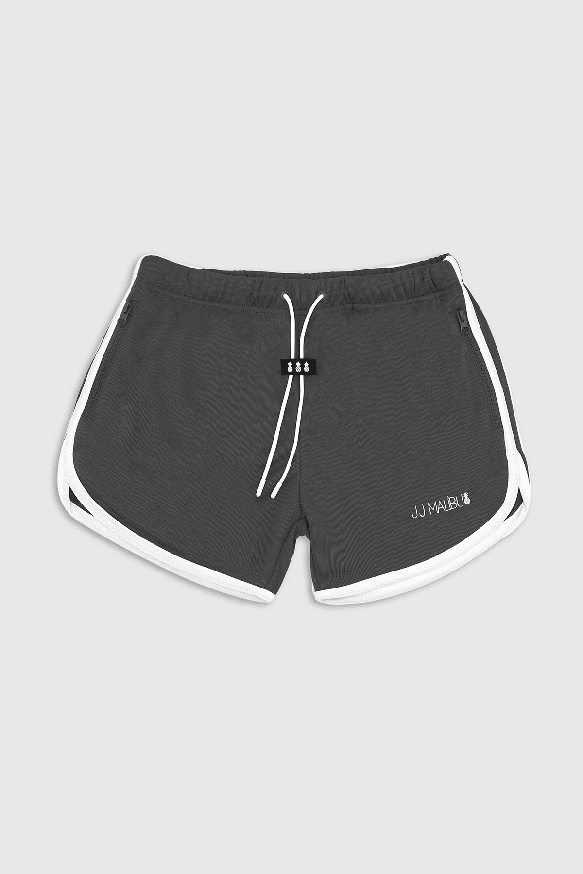 JJ Malibu For-the-Night 4" Gym Short Shorts with Drawstring - Grey - DealByEthan.gay loves JJ Malibu