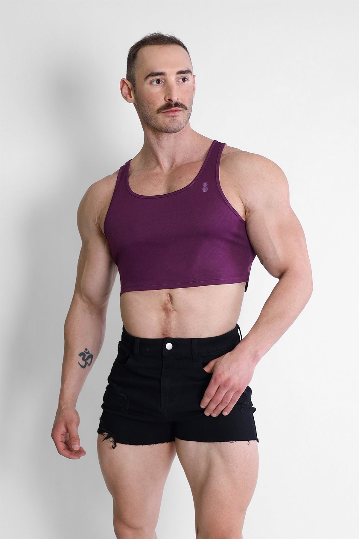 JJ Malibu JJ Sportliches Crop-Tanktop – Lila