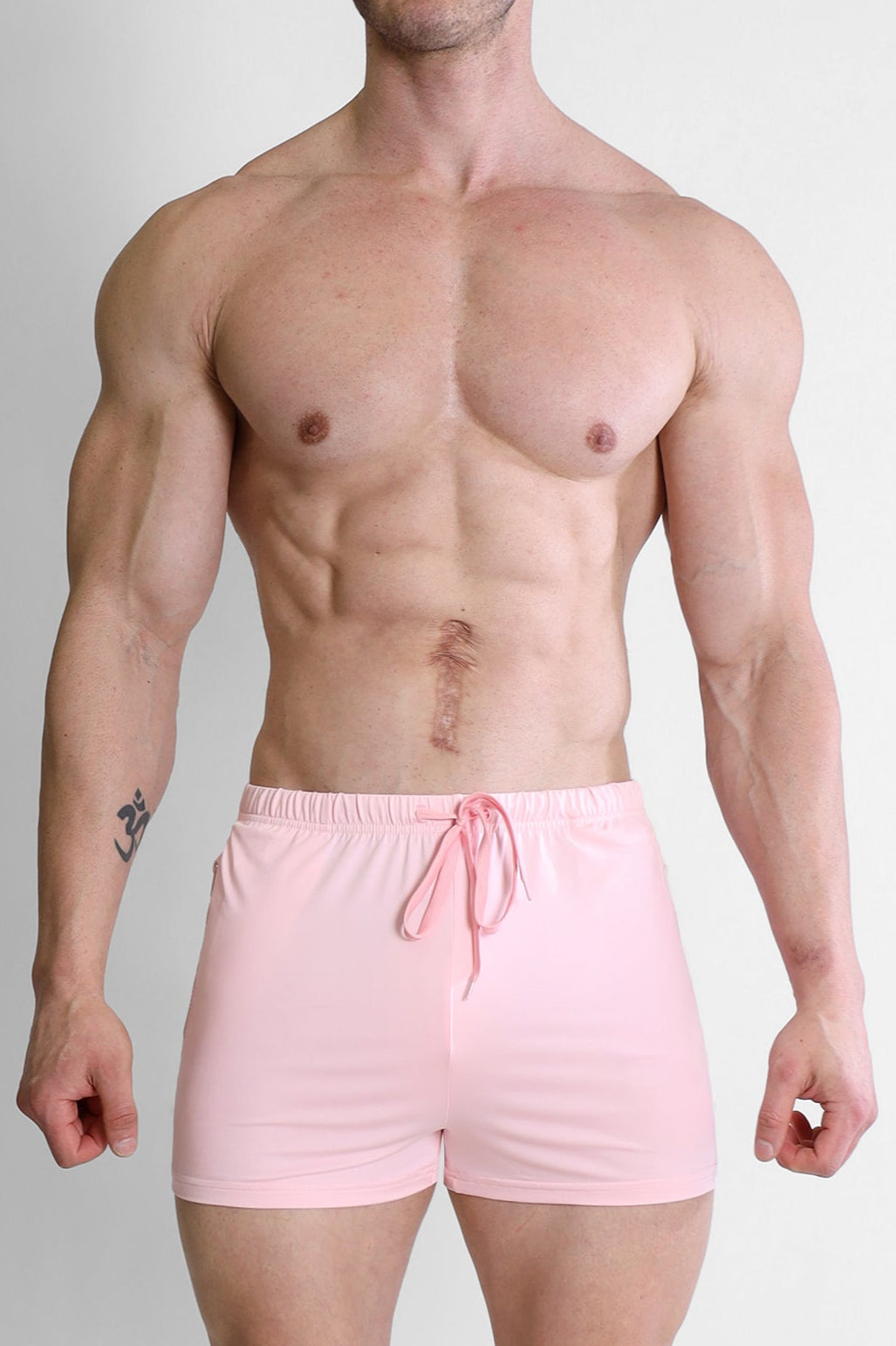JJ Malibu Karma 2" Short Shorts with Zipper Pockets - Baby Pink - DealByEthan.gay loves JJ Malibu